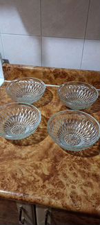 4 хрустальные салатницы