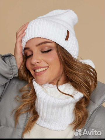 Комплект шапка и снуд женский