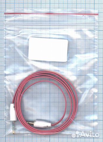 Аудио кабель Jack 3.5 - Jack 3.5, 1м (плоский кабе