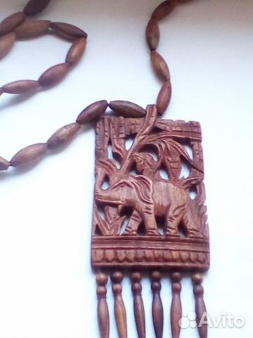 Сандаловое дерево кость стекло колье кулон бусы