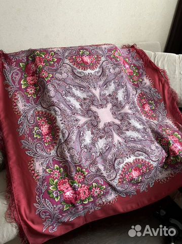 Павловопосадский платок шерсть