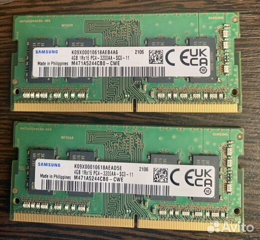 Оперативная Память Samsung sodimm DDR4 4GB 3200Mhz