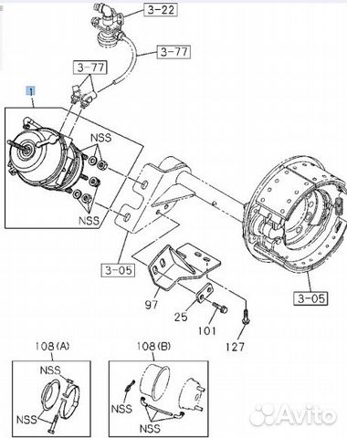 Энергоаккумулятор задний Isuzu NQR90