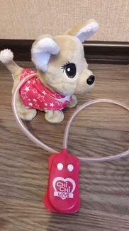 Интерактивная собака чи чи лав на поводке