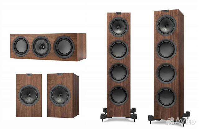 Комплект акустики 5.0 KEF Q550, Q150, Q250C Walnut