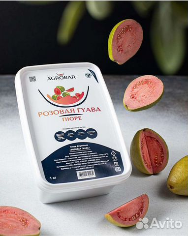 Замороженное пюре Гуава Розовая 1кг Агробар