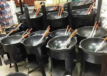 Казан Чугунный Печка с Трубой Шумовка Казан