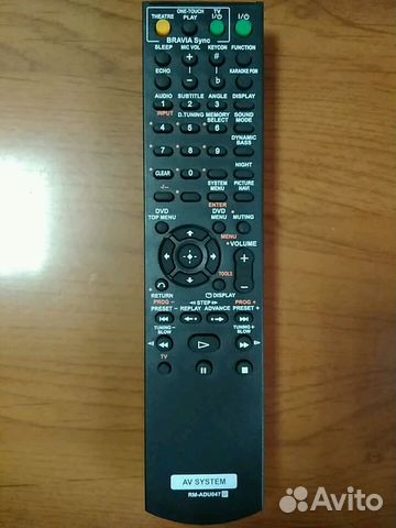 Пульт Sony RM-ADU047 для домашнего кинотеатра