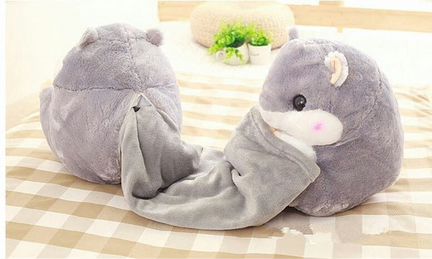 Хомяк плед большой Новогодний