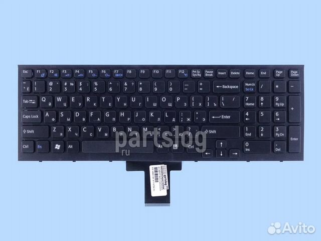 Клавиатура для Sony VPC-EB Series черная с рамкой