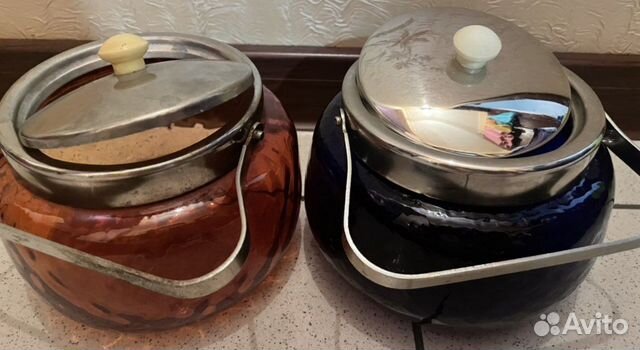 Сахарница цветное стекло