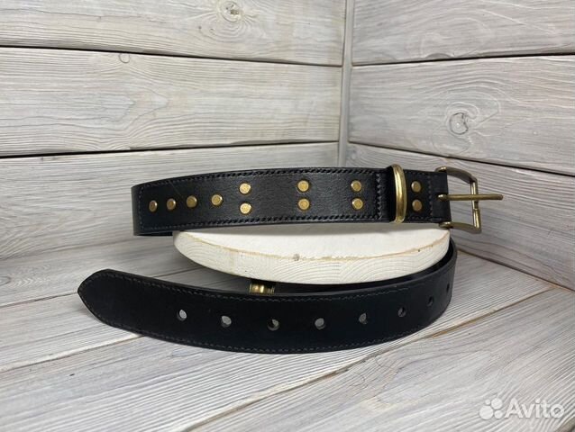 Мужской ремнь ручной работы, натуральная кожа
