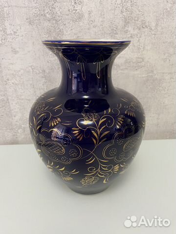 Ваза фарфоровая позолота СССР 22см