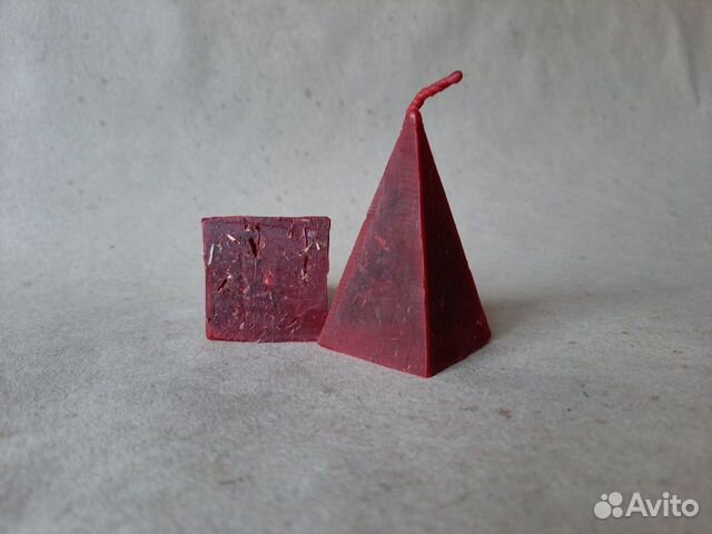 Травяная восковая цветная свеча 