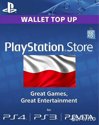 Карта playstation store Poland Польша