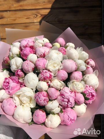 Пионы с доставкой, букет из пионов 15 19 21 51 101