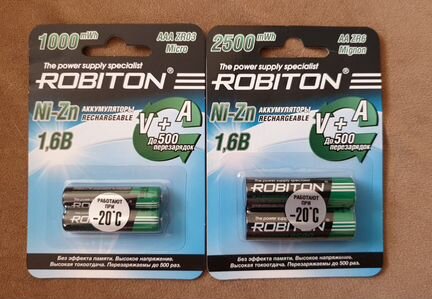 Аккумулятор Robiton AAA / AA Ni-ZN на 1,6V