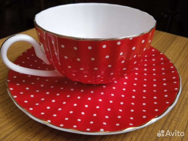 Чашка с блюдцем фарфор