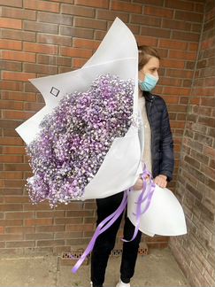 Огромный букет гипсофилы