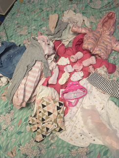 Большая коробка (пакет) одежды для девочки от 0 до