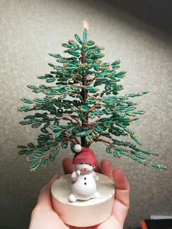 Новогодний сувенир ёлочка из бисера