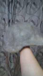 Шикарная шапка из голубой норки