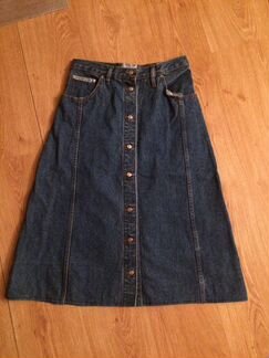 Винтажная джинсовая юбка