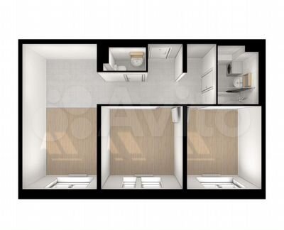 2-к квартира, 56.7 м², 9/22 эт.