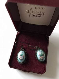 Серьги Финифть