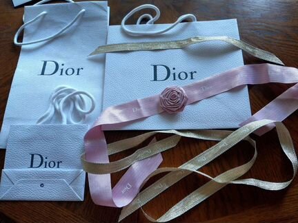 Пакеты 3шт Dior с лентами