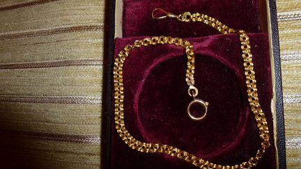 Золотая цепочка для карманных часов, 56 проба