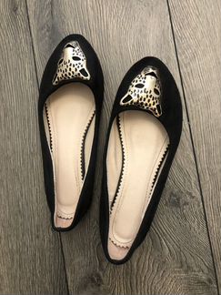 Балетки кожаные