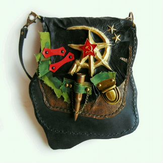 Сумка натуральная кожа Назад в СССР ручная работа