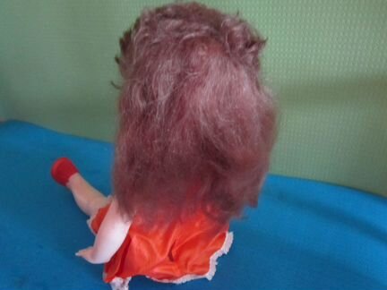Кукла в красном платье 65 см. СССР