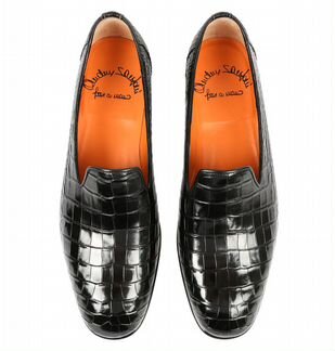 Лоферы Santoni из кожи крокодила.Италия.Оригинал