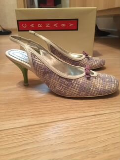 Туфли женские открытые, светло-сиреневые, 36 разме