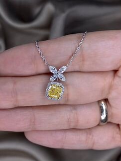 Подвеска с бриллиантом Fancy Yellow / Internally F