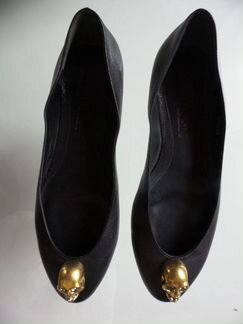 Черные кожаные балетки Alexander MQ McQueen