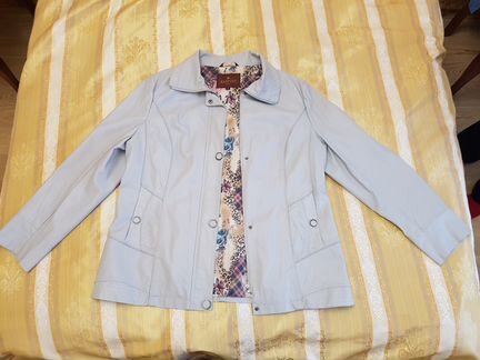 Серая кожаная куртка (женская)