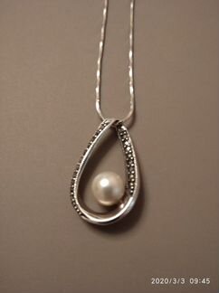 Серебряная подвеска с цепочкой