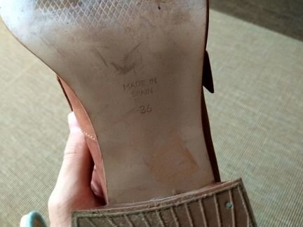 Испанские кожаные коричневые туфли TOP shop, 37 р