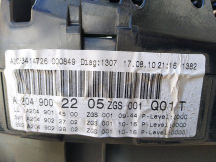 Приборная панель Mercedes GLK. Запчасти X204