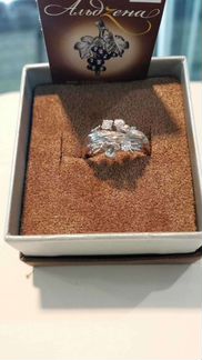 Кольцо цветок серебро 925 пробы фирмы Альдзена