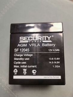 Аккумулятор security force sf 12045 12v