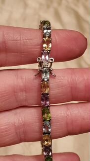 Браслеты -кожаный, с натур.камнями, Сваровски