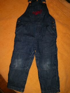 Джинсовый комбинезон утеплённые mothercare