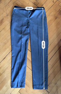 Брюки серые H&M, широкие