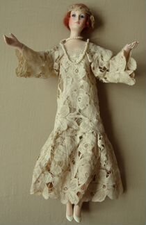 Кукла 60-х годов. Английский Винтаж, Фарфор, Ткань