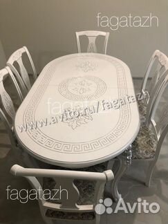 Обеденная группа, стол и 6 стульев