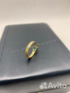 Советское кольцо из золота 750 с изумрудом